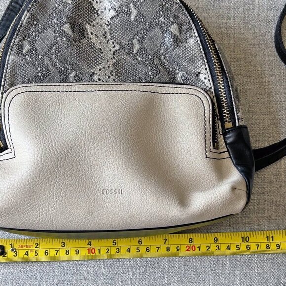 Fossil Felicity Faux Leather Backpack Python Snake print - Picture 11 of 12
